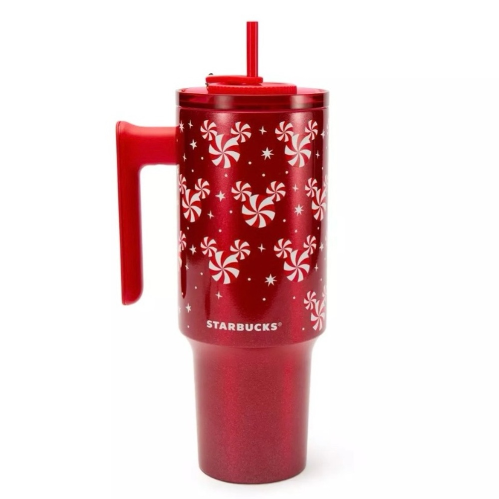 Disney Starbucks 2025 Mickey Christmas Tumbler New Peppermint Swirl - Picture 2 of 8
